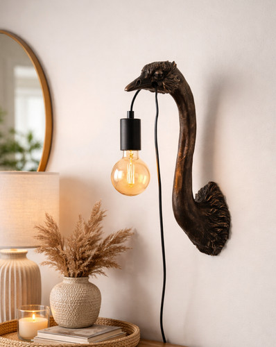 Ostrich wall lamp 47cm - wall,