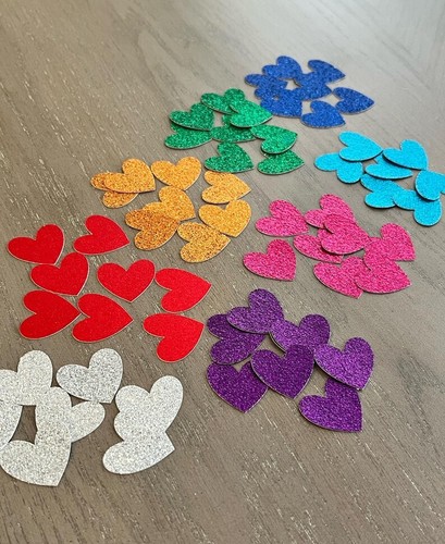 Glitter confetti hearts party - glitter,