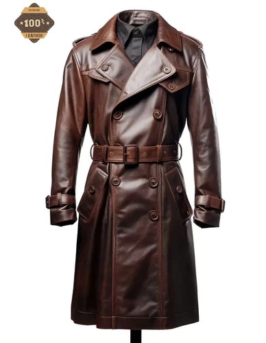 Cappotto trench uomo marrone