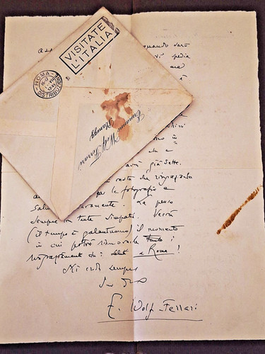 1937 lettera autografa di - lettera,