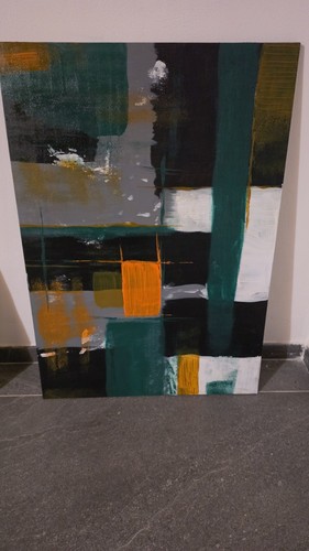 Quadro astratto dipinto - dipinto, mano