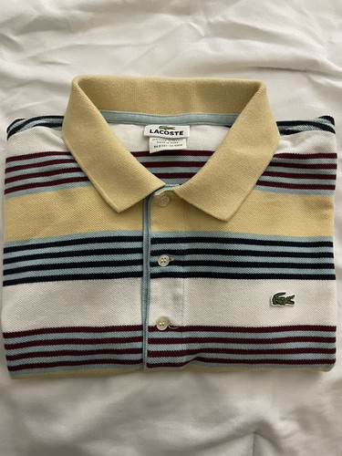Polo lacoste uomo gialla blu - polo, m