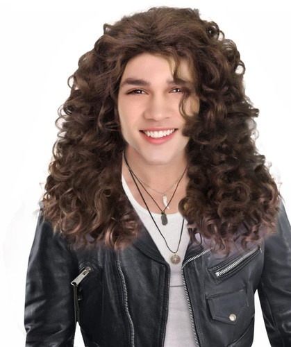 Long curly brown 80s - curly,