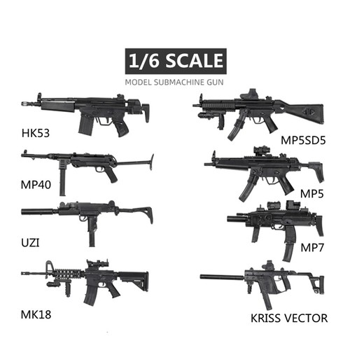 Pezzi set scala mp40 uzi - 1/6,