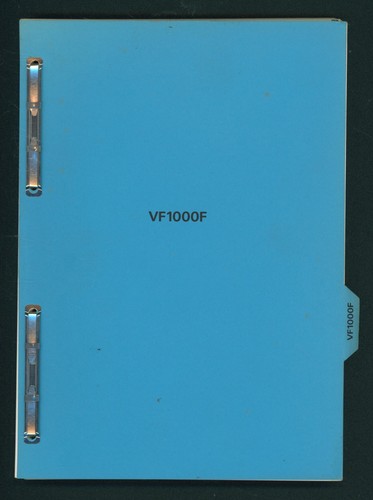 Honda vf1000f manuale - vf1000f,