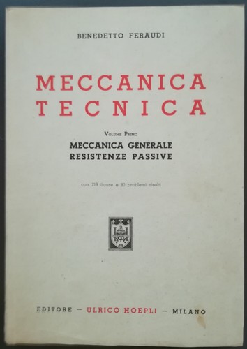 Meccanica tecnica vol - meccanica, i