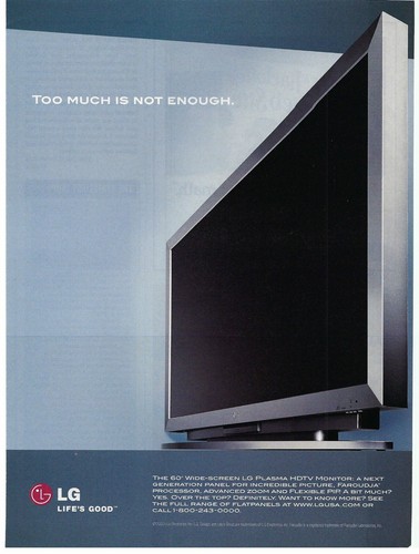 Wide screen plasma hdtv - lg, wide-screen