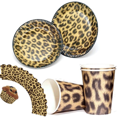 Leopard set piatti - -,