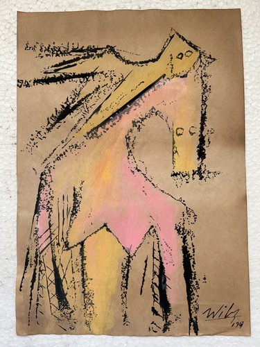 Disegno wifredo lam - su, carta