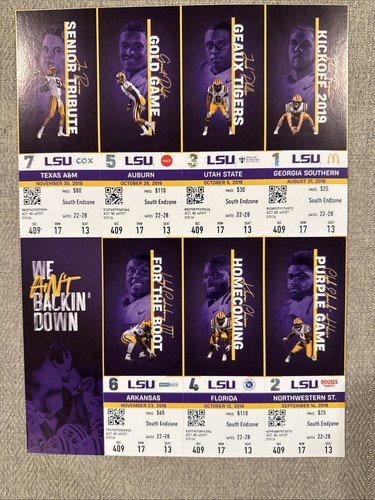 Foglio biglietti lsu tigers - 7,