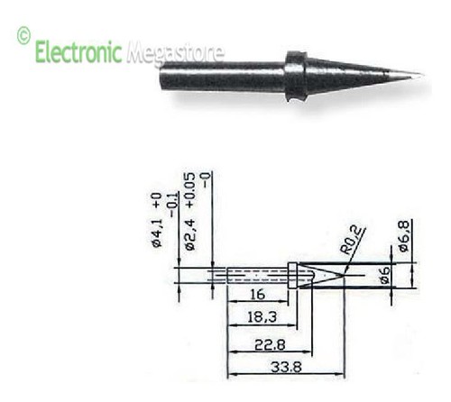 Punta 2 mm per - 0,2,