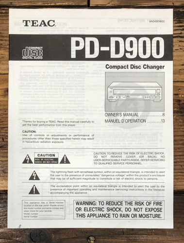 Teac d900 lettore cd - teac, pd-d900