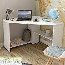 Scrivania design moderno 80x80cm per ufficio angolare salvaspazio bianco NORMAN