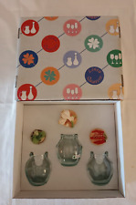 SET VASETTI VETRO N*3 MULTIUSO TAPPI RESINA E SUGHERO MADE IN ITALY (s56)