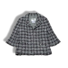 GIACCA TWEED CHANEL KARL LAGERFELD USATA MODELLO PASSERELLA 40 BUONA