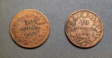 10 centesimi 1863  senza segno di zecca PARIGI   Vittorio Emanuele II  2 PZ