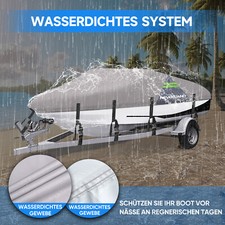 210D Bootsperning Copertura Barca Impermeabile per Yacht Scafo a V Grigio 20-22FT