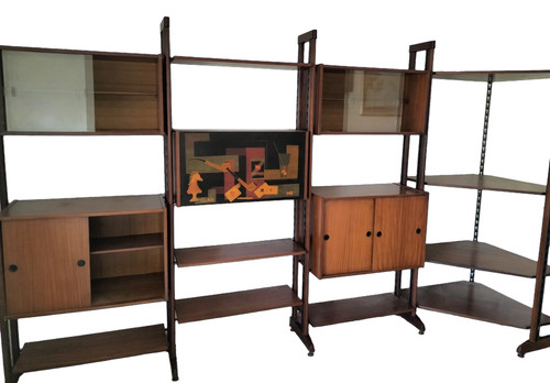 Scaffale libreria teak anni - anni, 60