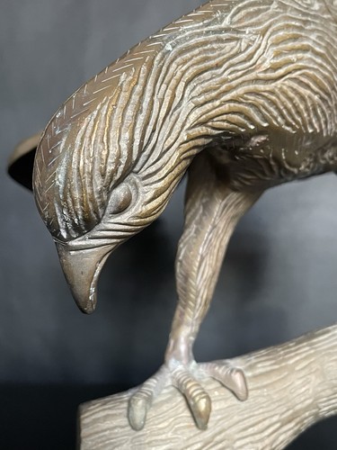 Antica statua bronzo aquila - statua, in