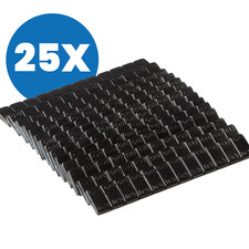 25 Barrette Pesi adesivi per equilibratura cerchi in lega auto contrappesi NERI