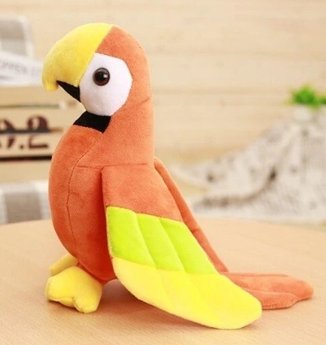 Peluche pappagallo arancione