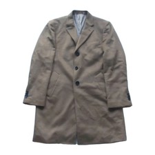 Hawes And Curtis soprabito uomo 42R 100% lana marrone sartoriale lusso Jermyn Street 