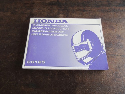 Honda ch125 spacy manuale - honda,