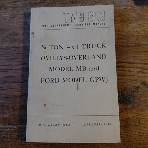 803 manuale jeep 1948 - tm,