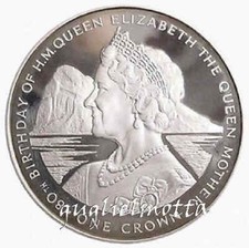 REGINA ELISABETTA II 80 COMPLEANNO CORONA 1980 GIBILTERRA