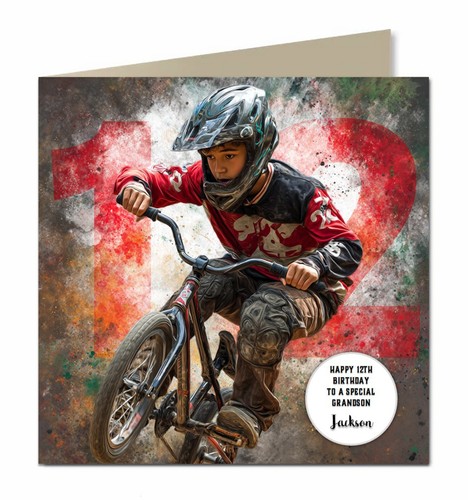 Biglietto compleanno bici - biglietto, 12°
