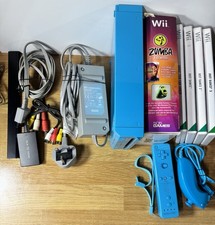 Console Nintendo Wii blu edizione limitata con 5 giochi PAL