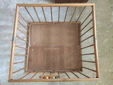 Raro Box in legno vintage pieghevole per bambini con base e pallottoliere 