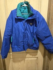 Parka vintage Woolrich Teton nylon 3 in 1 con fodera giacca rimovibile blu M