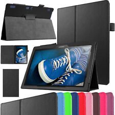 Custodia in pelle per Lenovo Tab M10 P10 E10 Tab 3 2 Yoga Flip Smart Stand Cover