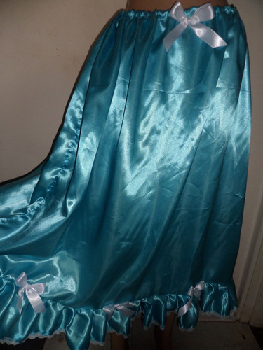 Sottoveste raso turchese - sottoveste,