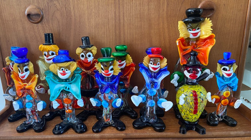 Clown vetro statuine - 12, in