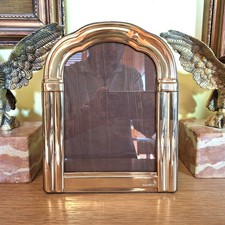 CESA 1882 Cornice Portafoto Argento 925 mass + oro Art déco anni 80 x foto 13x18