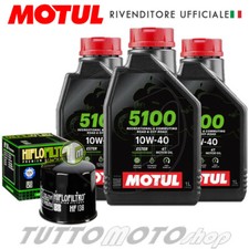 TAGLIANDO SUZUKI SV650 / SV 650 S 1999-2011 OLIO MOTUL 5100 10W40 + FILTRO HIFLO