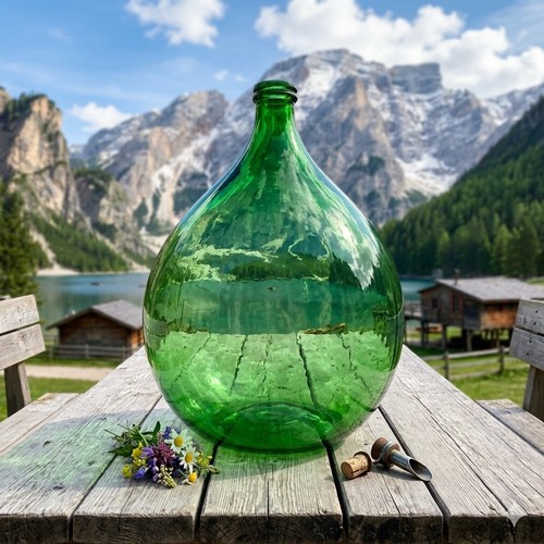 Damigiana vetro verde - damigiana, da