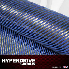 Tessuto in fibra di carbonio 210g blu 2x2 twill 3k 1000mm Made in UK, disponibile su rotolo!