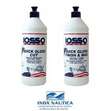 IOSSO KIT QUICK GLOSS PASTA ABRASIVA + POLISH E CERA PER GEL COAT BARCA
