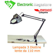 LENTE INGRANDIMENTO 3 DIOTTRIE PER LABORATORIO DA TAVOLO CON LAMPADA 8082-8
