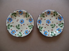 La Colonnata Sesto Fiorentino coppia piatti ceramica vintage decoro fiori 18,5cm