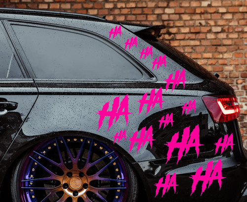 Adesivo rosa fluo - auto, sticker