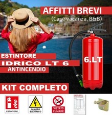 ESTINTORE A SCHIUMA DA 6 KG  2025 75F CON STAFFA CERTIFICATO  E KIT CARTELLI