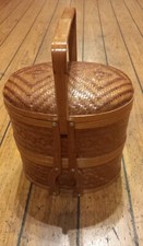 Cestino Cucito Vimini Vintage