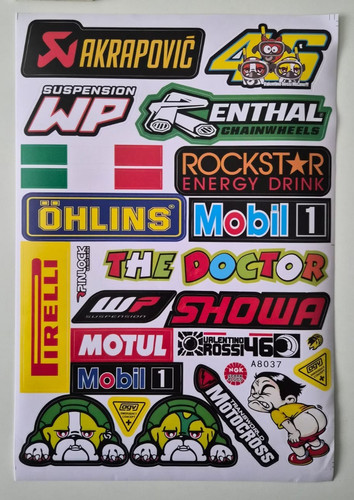 Foglio adesivi moto - adesivi, grafica