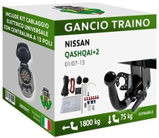 Gancio orizzontale estraibile - gancio,