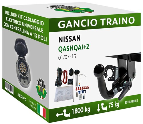 Gancio orizzontale estraibile - gancio,
