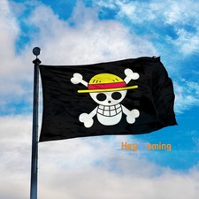 One Piece Monkey D. Lufy Jolly Roger bandiere grande teschio ossa incrociate bandiera pirata